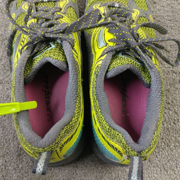 Brooks Cascadia 6 Womens Size 7.5 Trail Running Shoes Yellow Gray Low Top - Picture 6 of 9